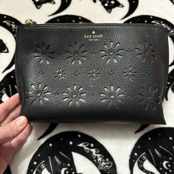 Kate Spade Black Floral Cosmetic Bag - Picture 9 of 9